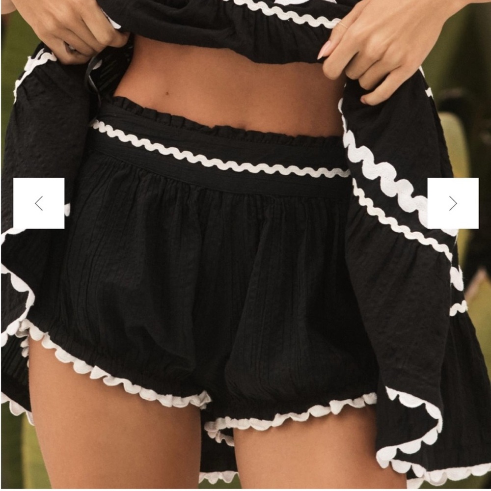 Anthropologie Black Shorts with White Trim